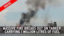 movie thumbnail, huge fire breaks on tanker holding 1 million litres of fuel